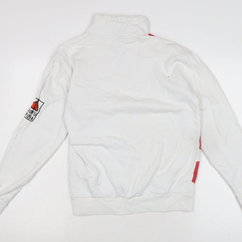ellesse Womens White Cotton Pullover Sweatshirt Size 6