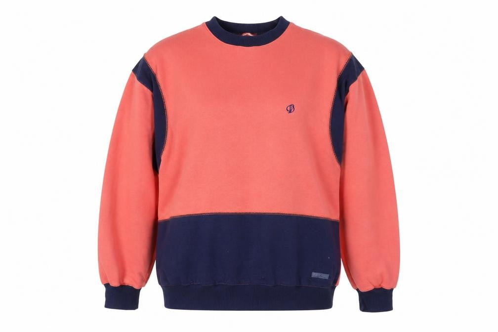 Front view of Dash women’s pink cotton pullover sweatshirt, size L
