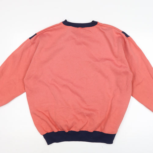 DASH Womens Pink Cotton Pullover Sweatshirt Size L
