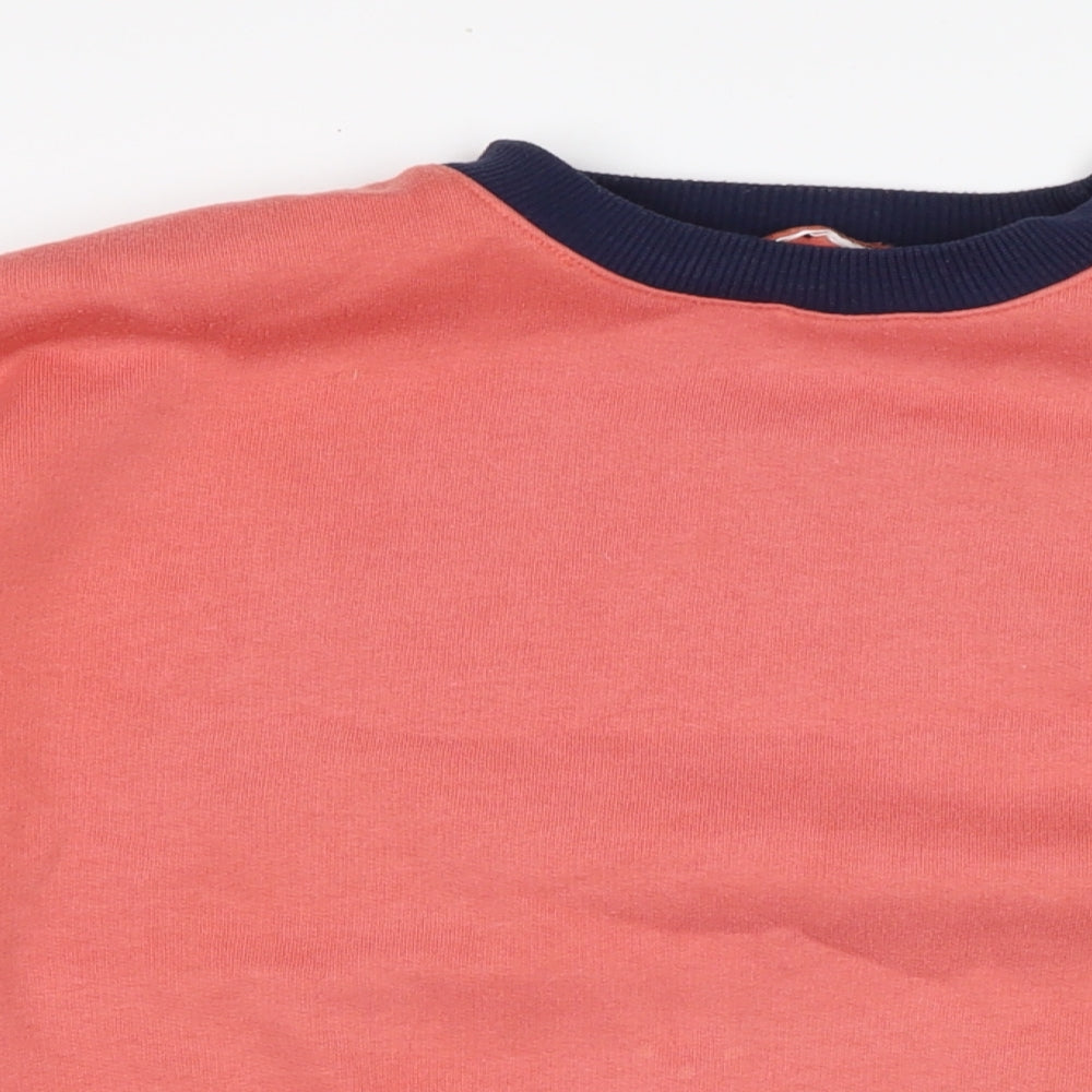 DASH Womens Pink Cotton Pullover Sweatshirt Size L