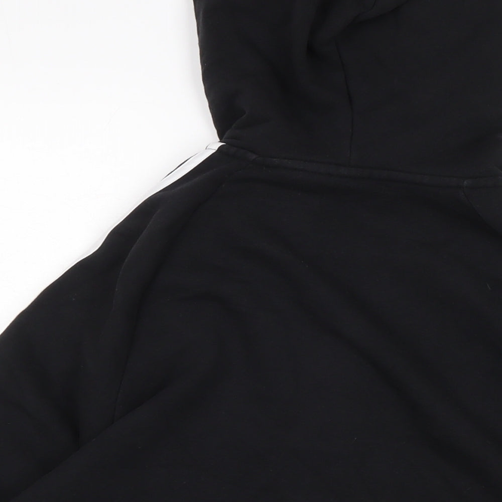 adidas Womens Black Cotton Full Zip Hoodie Size M