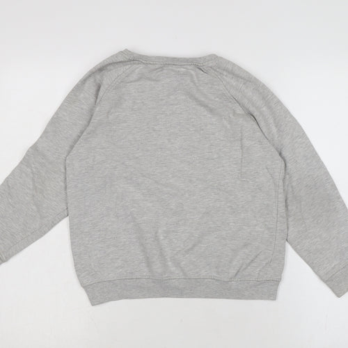 NEXT Girls Grey Cotton Pullover Sweatshirt Size 11-12 Years