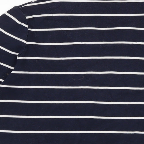 DASH Womens Blue Cotton Basic T-Shirt Size 14 Crew Neck