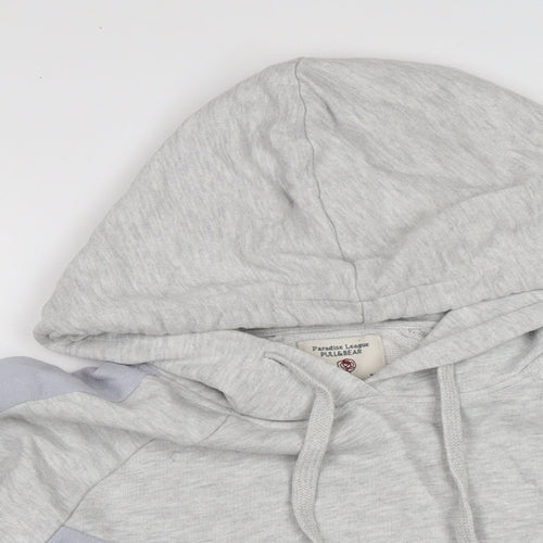 Pull&Bear Womens Grey Cotton Pullover Hoodie Size M