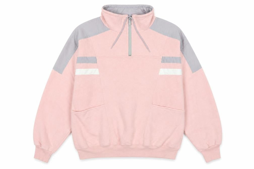 Front view of Picket and post women’s pink cotton pullover sweatshirt, size M