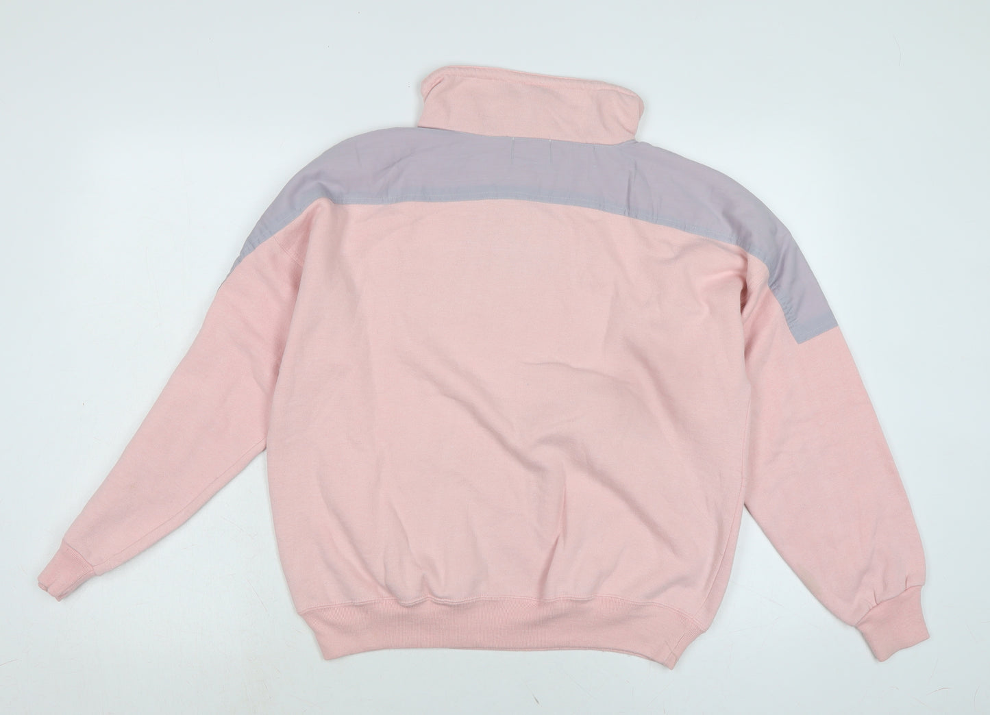 Picket and post Womens Pink Cotton Pullover Sweatshirt Size M