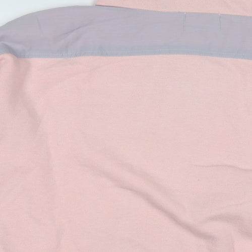 Picket and post Womens Pink Cotton Pullover Sweatshirt Size M