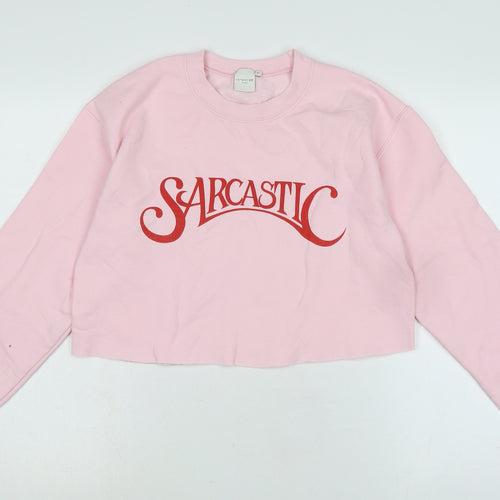 Skinny Dip Womens Pink Cotton Pullover Hoodie Size S
