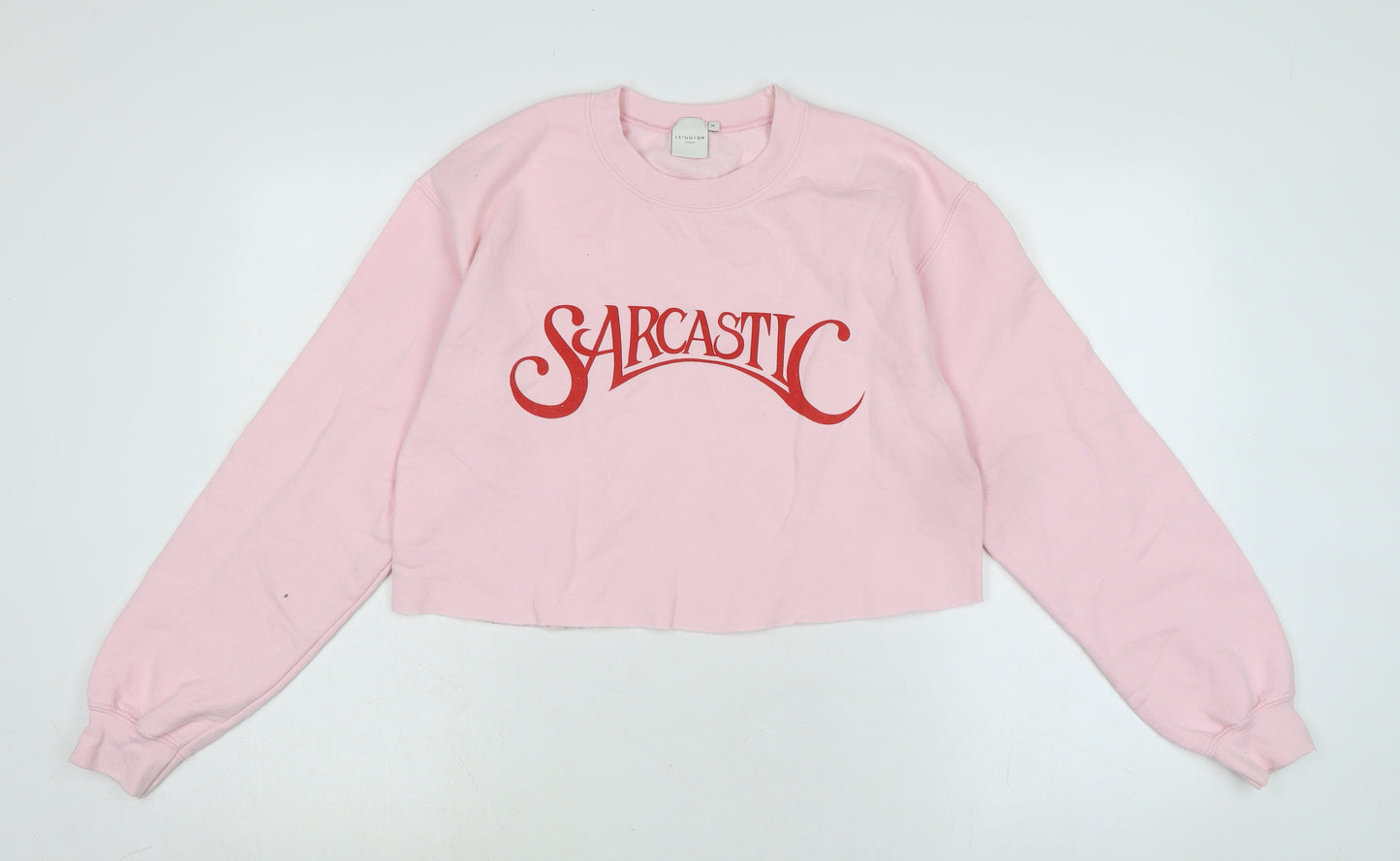 Skinny Dip Womens Pink Cotton Pullover Hoodie Size S