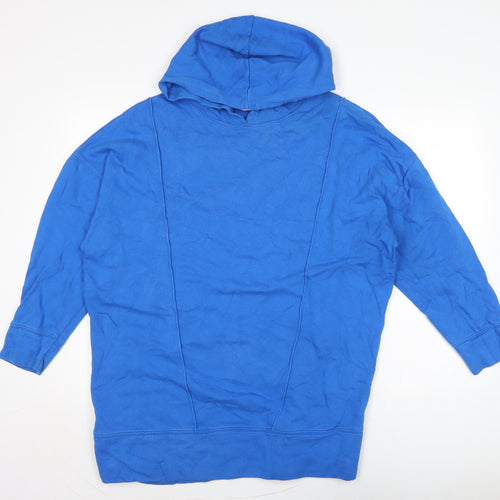 ASOS Womens Blue Cotton Pullover Hoodie Size 10