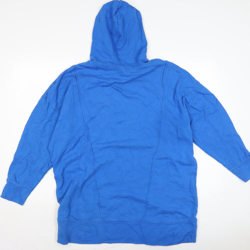 ASOS Womens Blue Cotton Pullover Hoodie Size 10