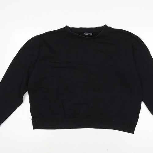 ASOS Womens Black Cotton Pullover Sweatshirt Size 14