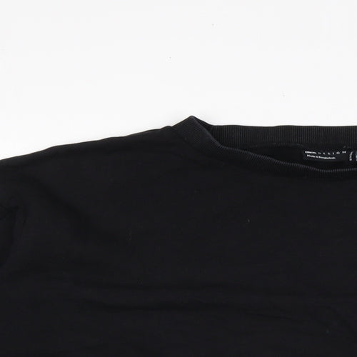 ASOS Womens Black Cotton Pullover Sweatshirt Size 14