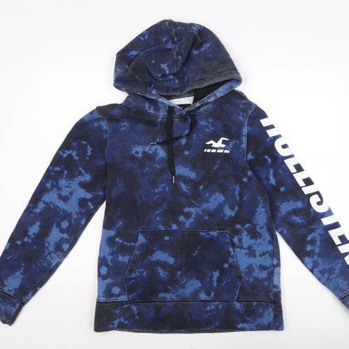 Hollister Mens Blue Cotton Pullover Hoodie Size S