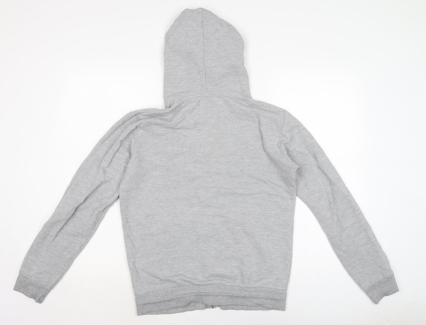 Zara Womens Grey Cotton Full Zip Hoodie Size S