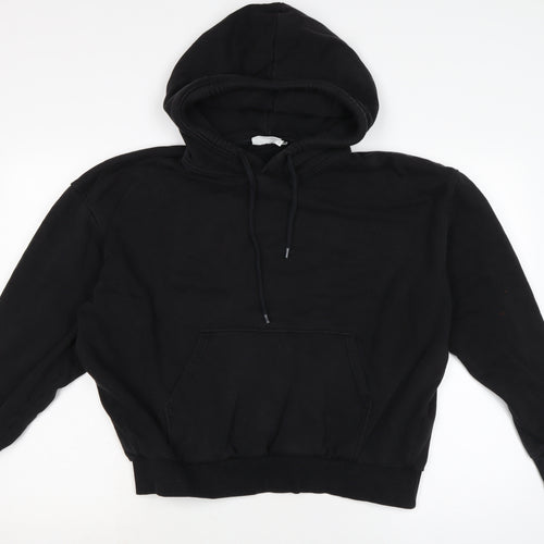 Weekend Womens Black Cotton Pullover Hoodie Size S