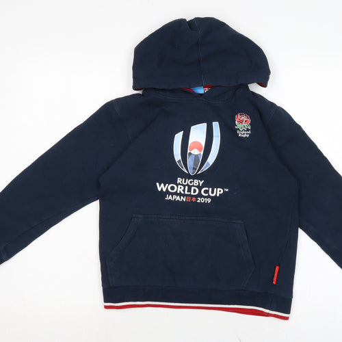 Rugby world cup Boys Blue Cotton Pullover Hoodie Size 11-12 Years