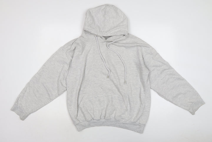 PRETTYLITTLETHING Womens Grey Cotton Pullover Hoodie Size M