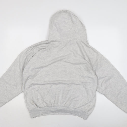 PRETTYLITTLETHING Womens Grey Cotton Pullover Hoodie Size M