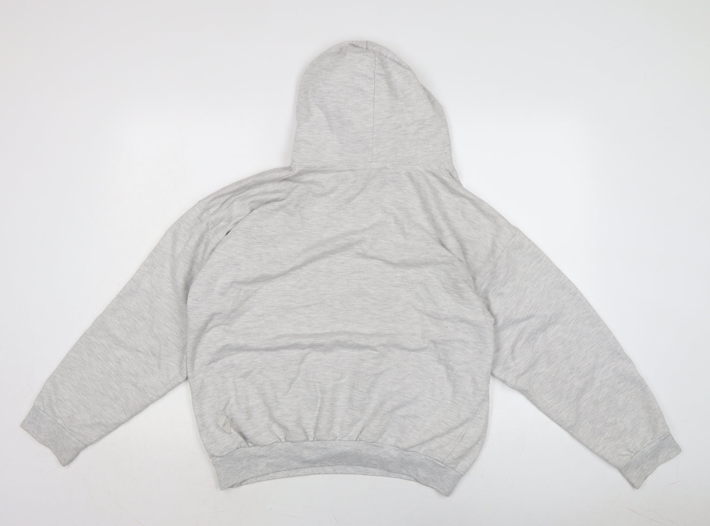 PRETTYLITTLETHING Womens Grey Cotton Pullover Hoodie Size M