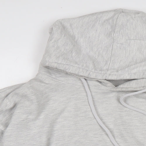 PRETTYLITTLETHING Womens Grey Cotton Pullover Hoodie Size M