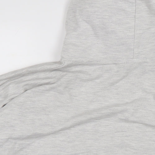 PRETTYLITTLETHING Womens Grey Cotton Pullover Hoodie Size M
