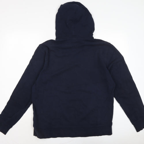 JACK & JONES Mens Blue Cotton Pullover Hoodie Size XL