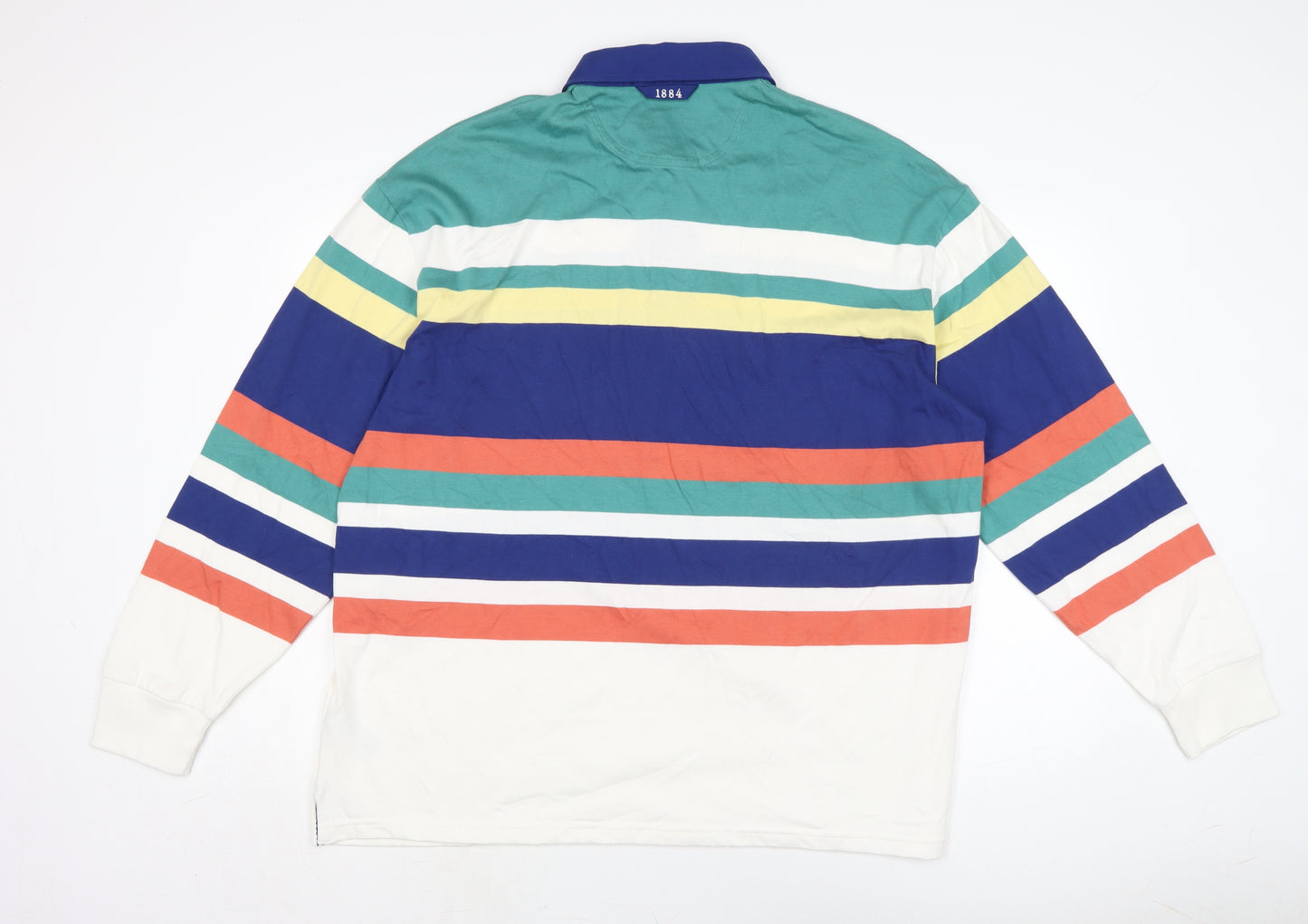 VSI Mens Multicoloured Striped Cotton Polo Size XL Collared