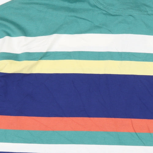 VSI Mens Multicoloured Striped Cotton Polo Size XL Collared
