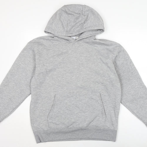 Zara Mens Grey Cotton Pullover Hoodie Size L
