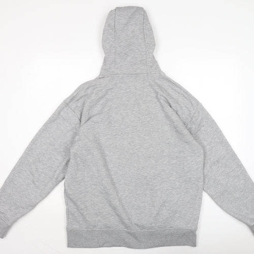 Zara Mens Grey Cotton Pullover Hoodie Size L