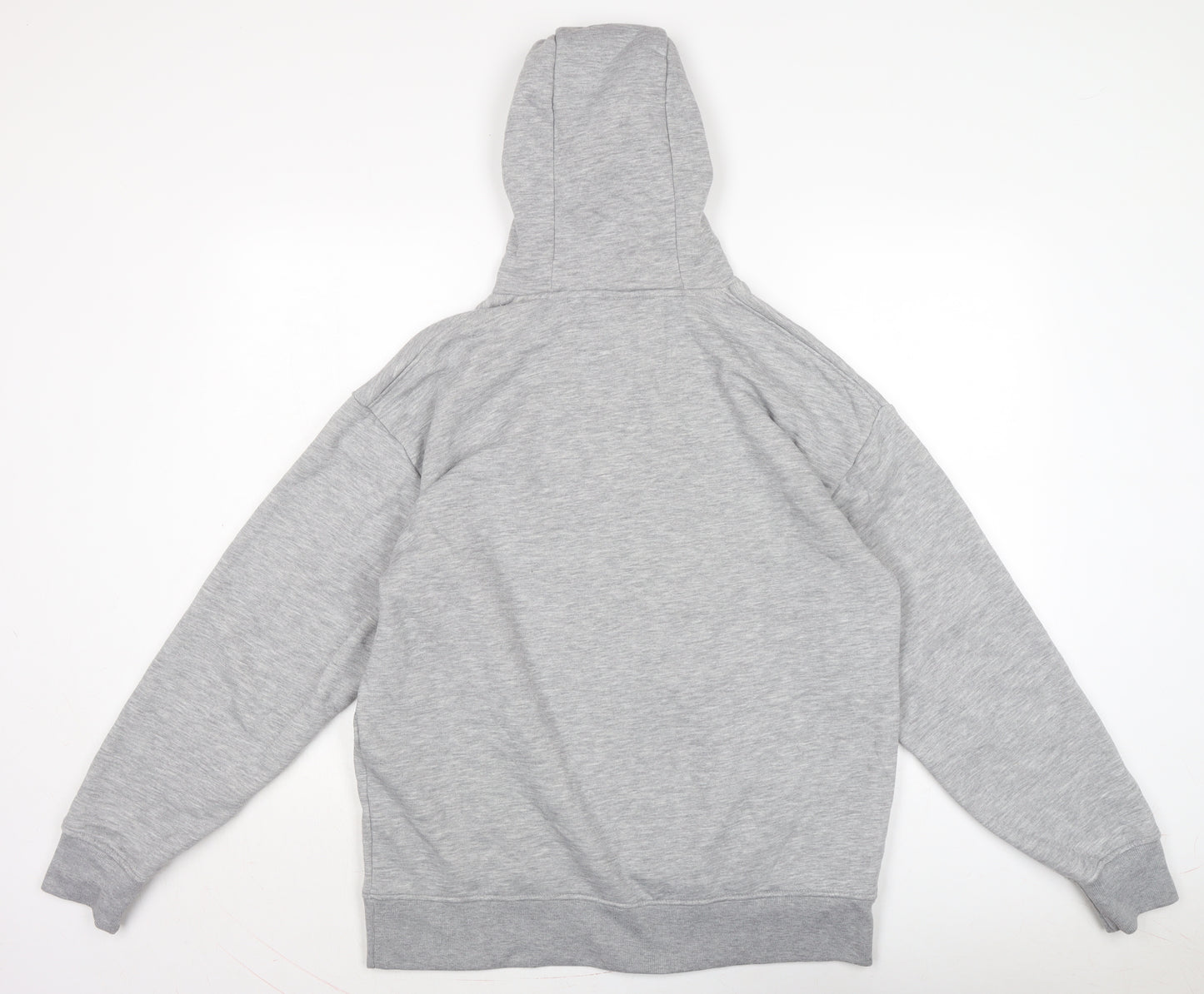Zara Mens Grey Cotton Pullover Hoodie Size L