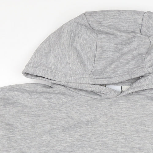 Zara Mens Grey Cotton Pullover Hoodie Size L