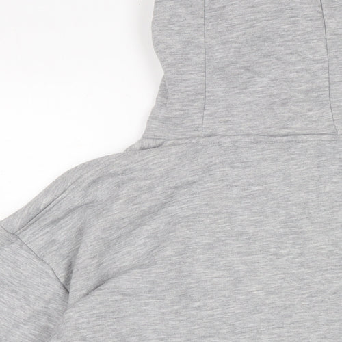 Zara Mens Grey Cotton Pullover Hoodie Size L