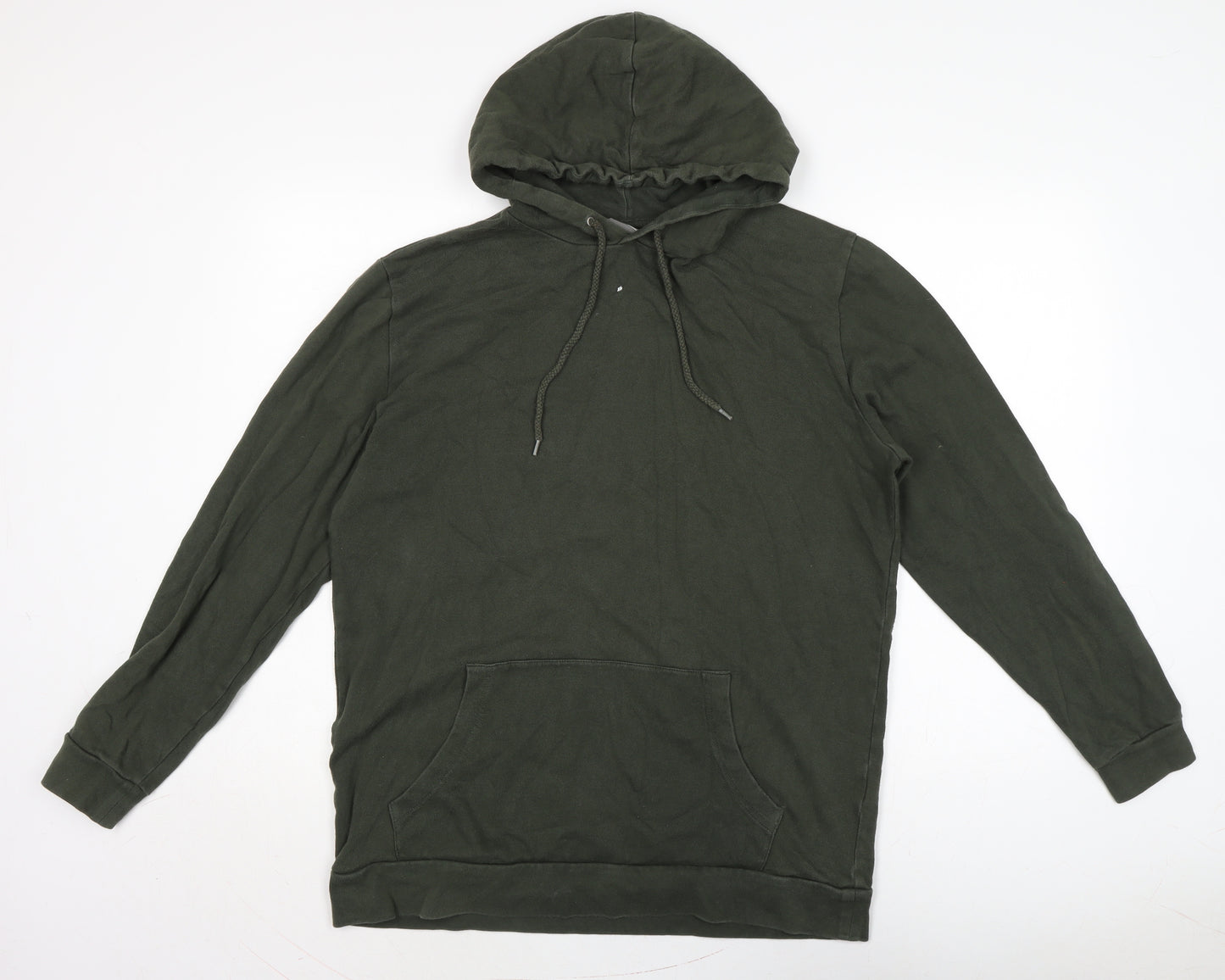 ASOS Mens Green Cotton Pullover Hoodie Size M