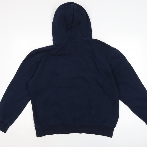 JACK & JONES Mens Blue Cotton Pullover Hoodie Size S