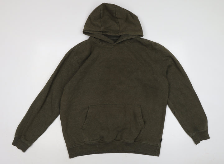 Burton Mens Green Cotton Pullover Hoodie Size L