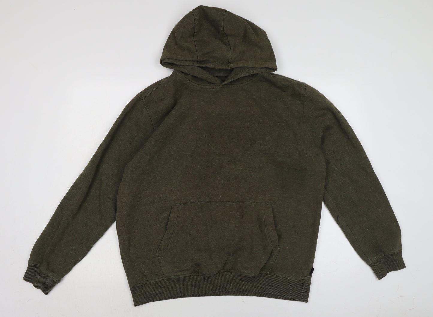Burton Mens Green Cotton Pullover Hoodie Size L