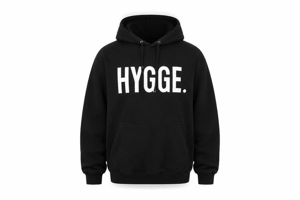 Just Hoods Mens Black Cotton Pullover Hoodie Size M
