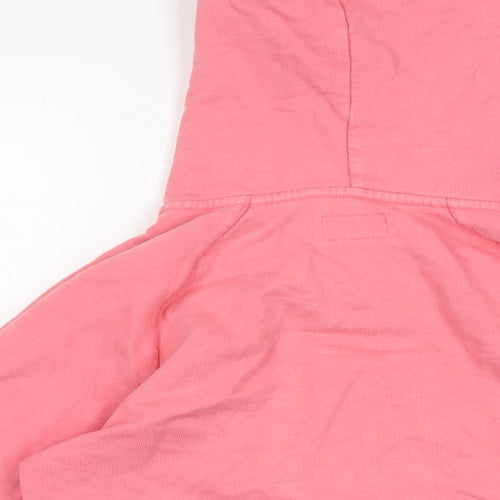 Jack Wills Womens Pink Cotton Full Zip Hoodie Size 6