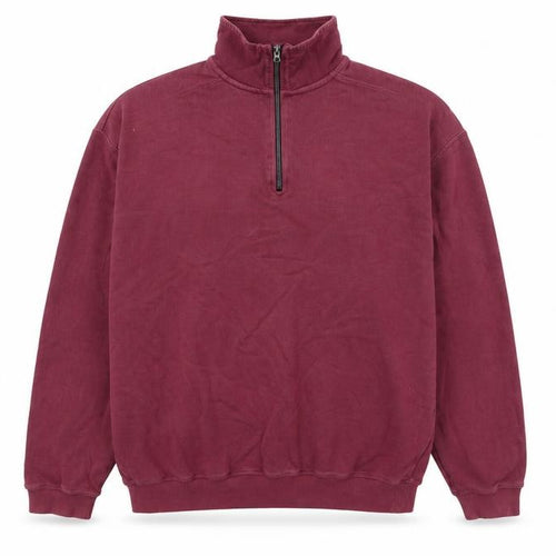 Kirkland Mens Purple Mock Neck Cotton Pullover Jumper Size M Long Sleeve