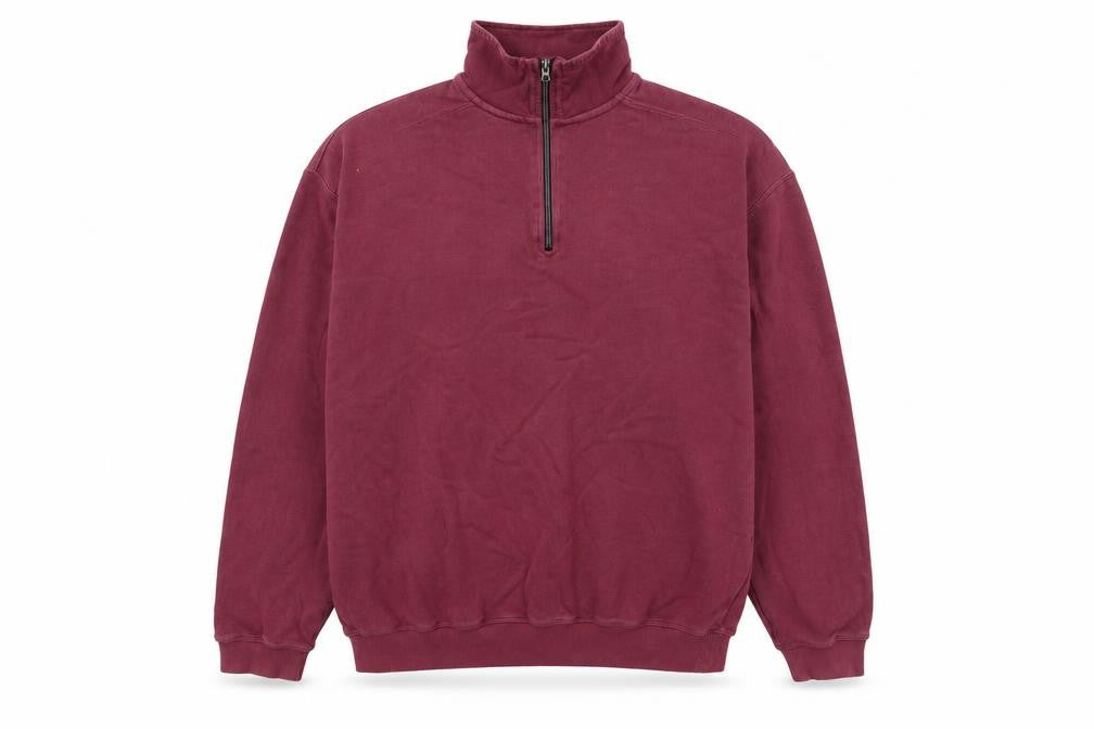 Kirkland Mens Purple Mock Neck Cotton Pullover Jumper Size M Long Sleeve