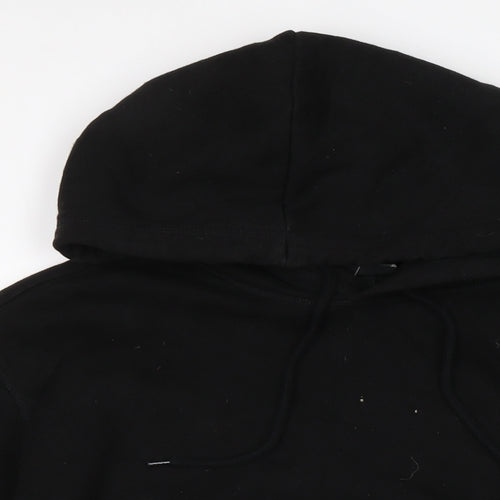 Atmos & Here Mens Black Cotton Pullover Hoodie Size M