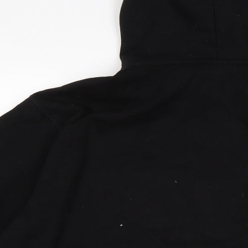 Atmos & Here Mens Black Cotton Pullover Hoodie Size M