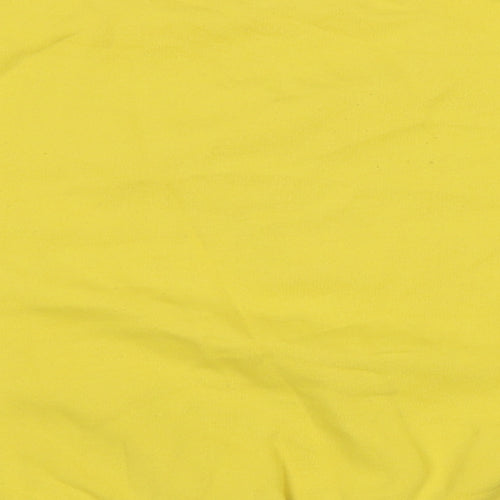 Disney Womens Yellow Cotton Pullover Sweatshirt Size L