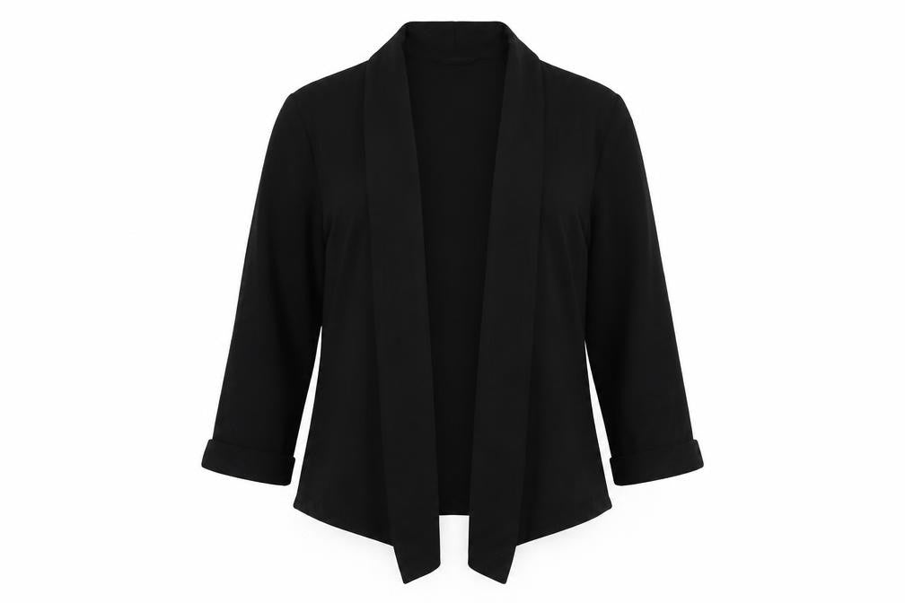 Front view of Marks & Spencer women’s black jacket, size UK 14