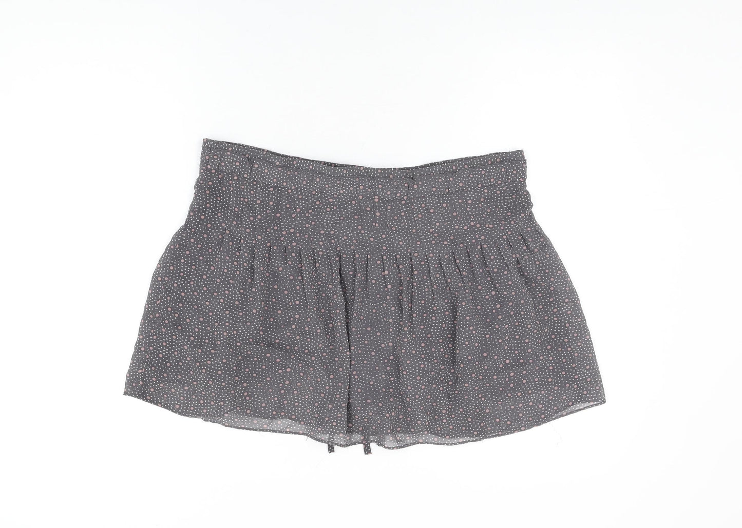 American Eagle Outfitters Womens Grey Geometric Polyester Mini Skirt Size S Drawstring