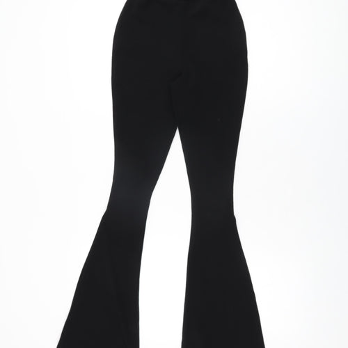 PRETTYLITTLETHING Womens Beige Polyester Trousers Size 4 L32.5 in Regular
