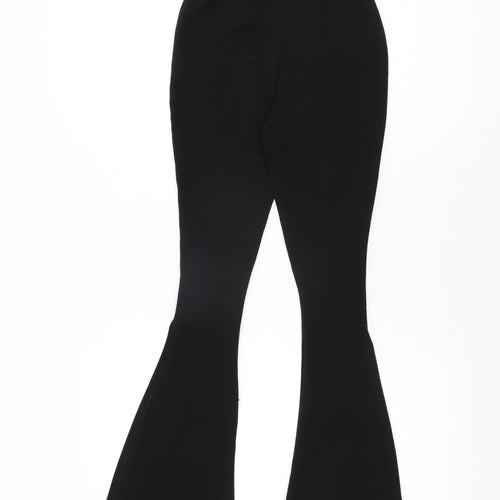PRETTYLITTLETHING Womens Beige Polyester Trousers Size 4 L32.5 in Regular