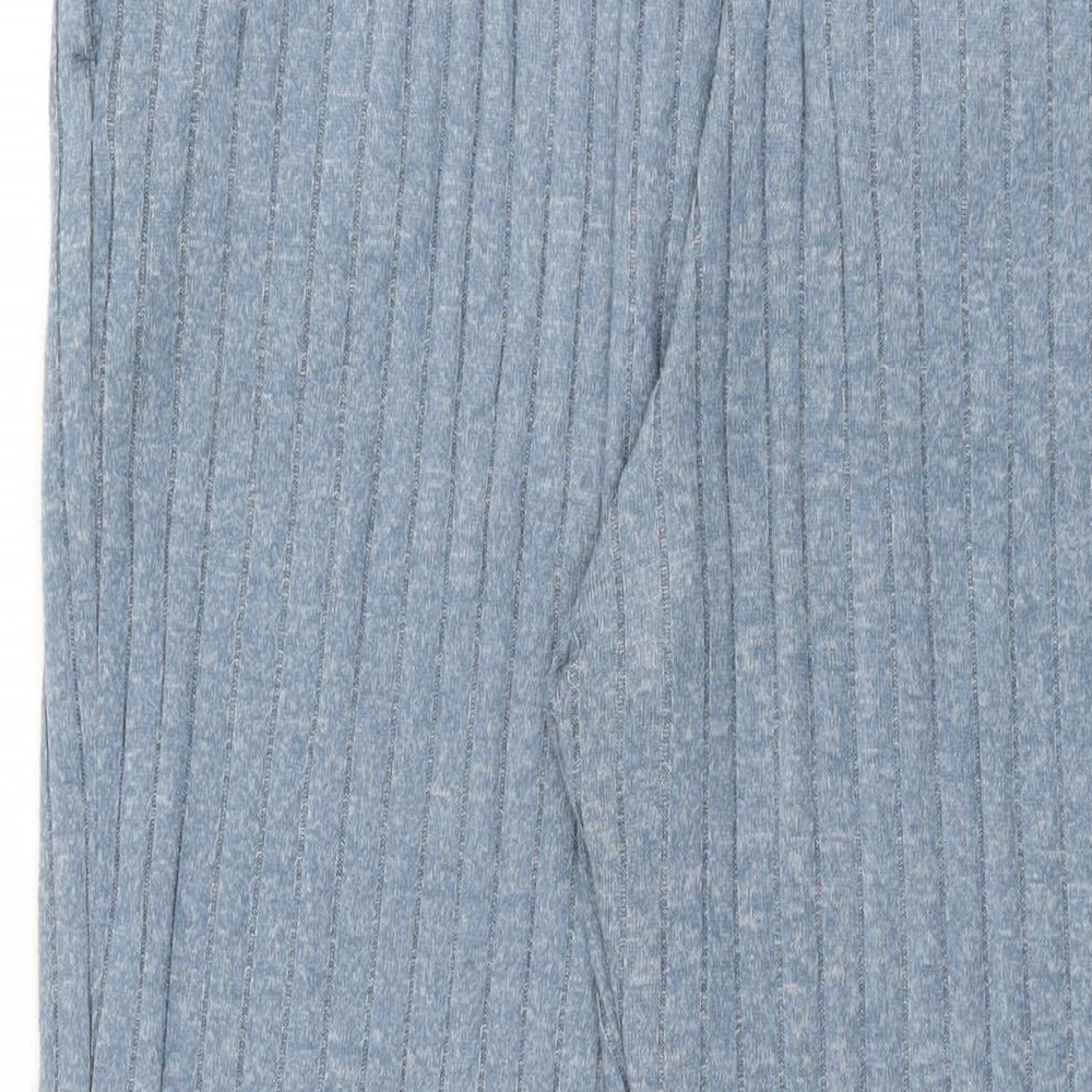 NEXT Womens Blue Polyester Trousers Size 14 L29 in Regular Drawstring